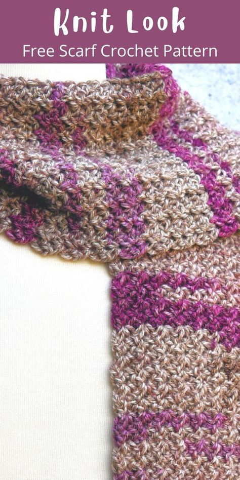 With this Beginner Crochet Scarf, you can use only two stitches to create this Double Moss stitch copycat knit look. Single crochets and chains are all you’ll need. It’s that little bit of texture that gives you a look of Double Moss stitch or even a Mock Rib. It’s subtle and elegant, perfect for anyone. Beginner Crochet Scarf, Beginner Scarf, Amanda Crochets, Crochet Infinity Scarf Free Pattern, Crochet Seed Stitch, Double Moss Stitch, Crochet Kids Scarf, Crochet Scarf For Beginners, Simple Scarf Crochet Pattern