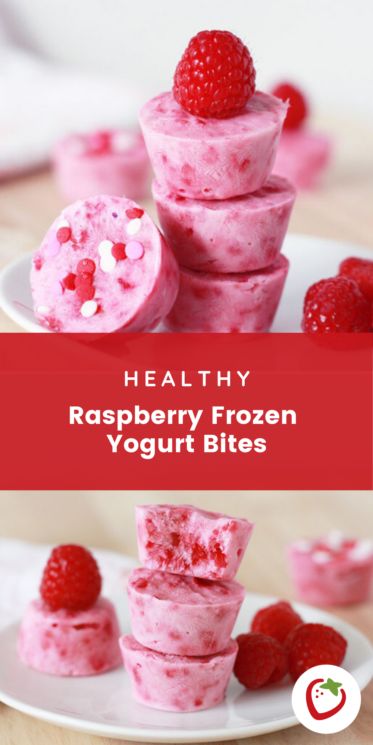 Raspberry Frozen Yogurt Bites - Super Healthy Kids Frozen Raspberry Yogurt Bites, Raspberry Yogurt Bites, Raspberry Frozen Yogurt, Fruit Treats, Frozen Yogurt Bites, Frozen Yogurt Recipes, Freezer Food, Raspberry Yogurt, Toddler Recipes