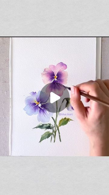 Lisa Lam | Watercolorist on Instagram: "Learn how to paint these lovely watercolor pansies in my latest Skillshare class 👉Loose Watercolor Florals : Learn How To Paint Soft & Lovely Petals For Your Flowers 🌸  Join the class via the Skillshare link in my bio, if you are already on Skillshare, just search for my name Lisa Lam😊" Pansy Watercolor Paintings, Watercolor Pansies Tutorial, Watercolour Pansies, Pansy Watercolor, Watercolor Pansies, Paintings Tutorials, Skillshare Classes, Acrylic Painting Flowers, Learn How To Paint