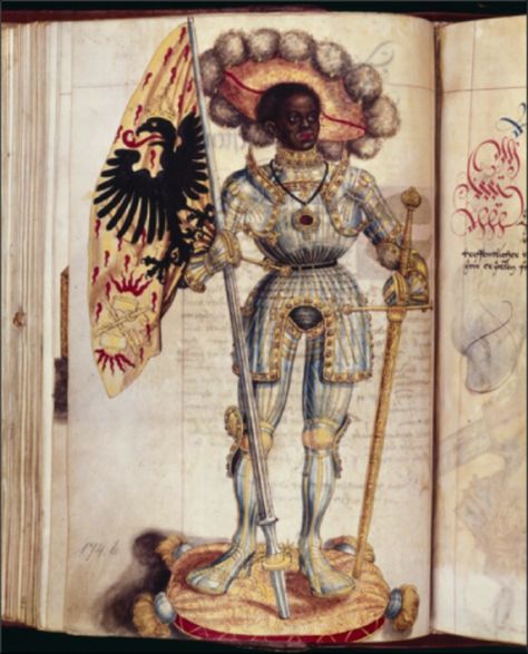 German statue of St. Maurice patron saint of the holy roman empire. 5 Solas, Black Royalty, Historical Painting, Medieval History, Blackest Knight, European History, European Art, African History, African American Art