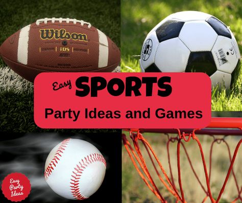 Sport Themed Birthday Party Games, Sports Games For Birthday Party, Sports Theme Birthday Party Games, Outdoor Sports Birthday Party, Sports Birthday Party Activities, Sporty Birthday Party Ideas, Sports Themed Birthday Party Ideas Games, Kids Sports Party Games, Sport Birthday Party Ideas