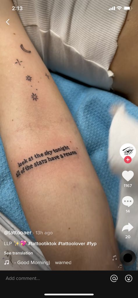 I’m Sure We’re Taller In Another Dimension Tattoo, In This Life And The Next Tattoo, Star Shopping Lil Peep Tattoo, Look At The Sky Tonight Lil Peep Tattoo, All Of The Stars Have A Reason Tattoo, Lil Peep Lyrics Tattoo, Lil Peep Tattoo Ideas, Back Of Ear Tattoo, Barbie Tattoo Ideas