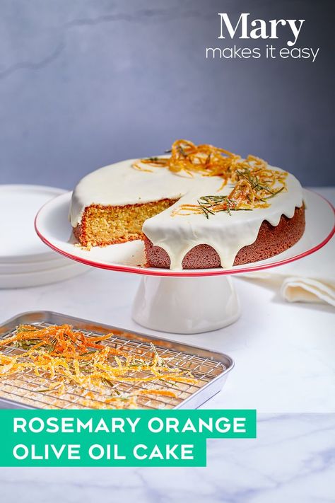 Mary Makes It Easy, Rosemary Cake, Bunt Cake Recipe, Coffee Cake Cookies, Orange Olive Oil Cake, Orange Olive Oil, Chocolate Almond Cake, Mary Berg, Citrus Cake