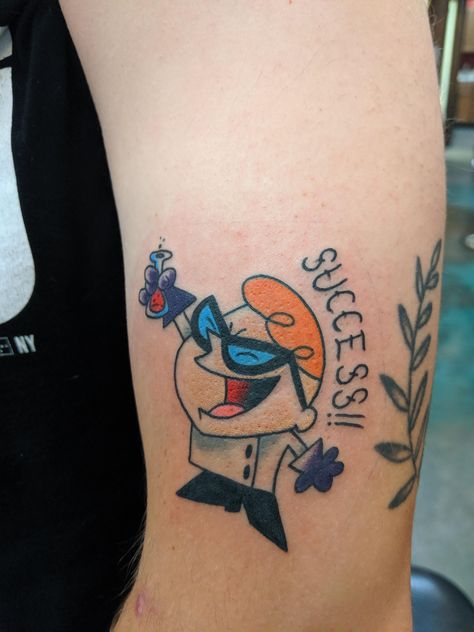 Dexter And Deedee Tattoo, Dexters Laboratory Tattoo, Laboratory Tattoo, Dexter Tattoo, Friends Tattoo Ideas, Simple Gothic Tattoos, Dexters Laboratory, First Time Tattoos, Modern Tattoo Ideas