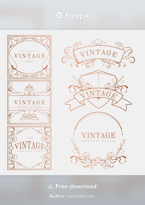 Art Nouveau Flourish, Art Nouveau Label, Art Nouveau Text, Art Nouveau Logo Design, Art Nouveau Packaging, Art Nouveau Logo, Motifs Art Nouveau, Rose Gold Art, Stamp Frame