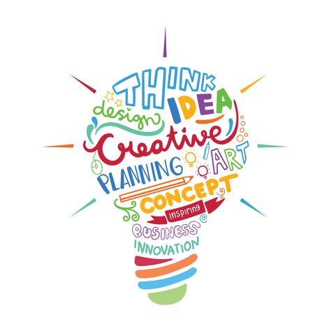 Innovation Ideas, School Wall Art, Board Decoration, Creative Lighting, Drawing Tips, Grafik Design, Word Art, Classroom Decorations, Light Bulb