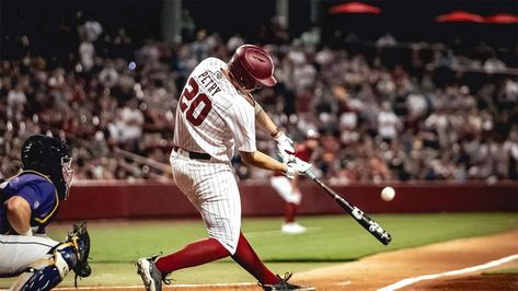 Top college baseball home run hitters to watch down the stretch | NCAA.com Home Run Baseball, Miami Ohio, Lsu Baseball, Usc Gamecocks, Golden Spike, Kris Bryant, Georgia Southern, College Baseball, Baseball Stuff