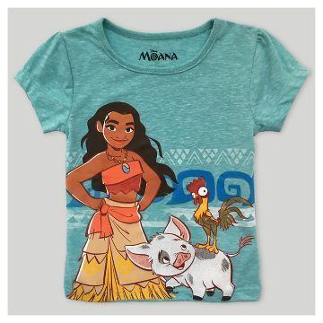 Baby Girls' Moana Short Sleeve T-Shirt - Green Moana Clothes, Moana Flowers, Moana Theme, Disney Baby Clothes, Disney Toddler, Diy Disney Shirts, Twilight Movie, Disney Moana, Princess Outfits