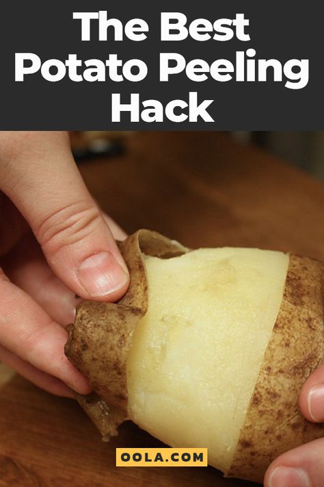 The Best Potato Peeling Hack Can You Peel Potatoes The Night Before, Peeling Potatoes Hack, How To Peel Potatoes Quickly, No Peel Mashed Potatoes, Potato Peeling Hack, Easy Peel Potatoes, Peeling Potatoes Ahead Of Time, Boiled Potato Recipes Side Dishes, Peeling Potatoes Easy