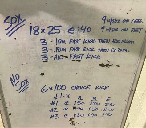 Kick Sets For Swimmers, Swimming Kick Set, Swim Kick Set, Competitive Swimming Workout, Workouts Ideas, Swimming Program, Swim Workouts, Swimmer Girl Problems, Swimmer Problems