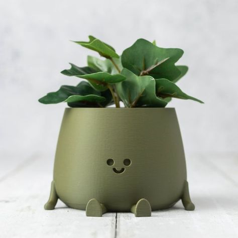 Air Dry Clay Plant Pot, 3d Tiskárna, Clay Plant Pots, Drukarka 3d, Planter Gift, Face Planters, Head Planters, Pinch Pots, Creative Things