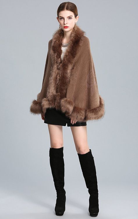 Fur Cape Outfit, Fur Shawl Outfit, Shawl Outfit, Cape Outfit, Sweater Cape, Cloak Coat, Faux Fur Shawl, Fur Shrug, Elegant Coats