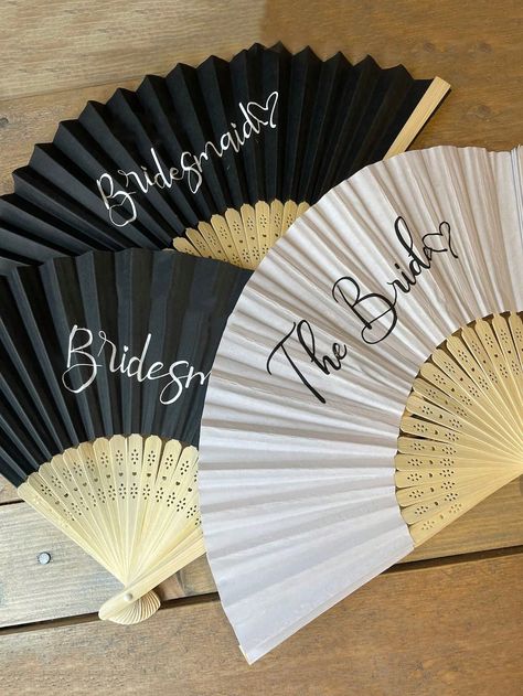 1pc Bride & Bridesmaid Letter Decor Folding Fan, Wedding Handheld Fan For Bachelorette Hen Party & Bride Shower Decorations Gift, Elegant Wedding Favors Multicolor    bamboo     Home Decor, size features are:Bust: ,Length: ,Sleeve Length: Bride Shower Decorations, Bridesmaid Letter, Bamboo Home Decor, Boho Bachelorette Party, Engagement Party Diy, Boho Bachelorette, Fan Wedding Favors, Pool Wedding, Elegant Wedding Favors