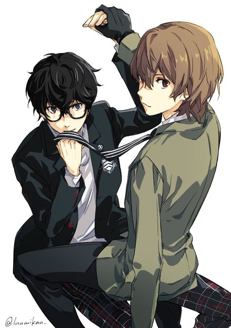 Persona 5 Goro, Persona Five, Persona 5 Anime, Ren Amamiya, Goro Akechi, Persona 5 Joker, Video Game Anime, Best Profile Pictures, Shin Megami Tensei