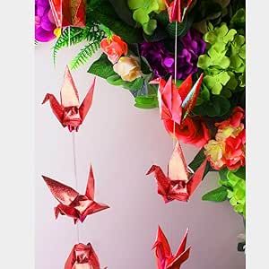 Paper Crane Hanging, Mulan Party, Origami Garland, Origami Birds, Origami Bird, Hanging Garland, Paper Crane, Red Paper, Crafting Paper