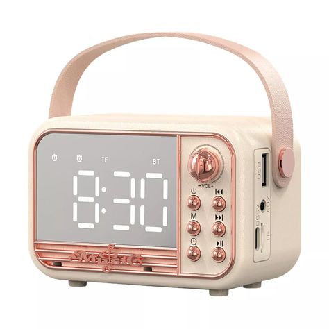 Retro-Style Portable HiFi Wireless Speaker with Alarm Clock and Stereo Sound Tag a friend who would love this! FAST US Shipping Get it here ——> https://prehype.shop/retro-style-portable-hifi-wireless-speaker-with-alarm-clock-and-stereo-sound/ #musthave #shopnow Small Digital Clock, Alarm Clock Design, Retro Speakers, Retro Alarm Clock, Clear Mirror, Small Speakers, Home Decor Aesthetic, Digital Clock, Bluetooth Audio