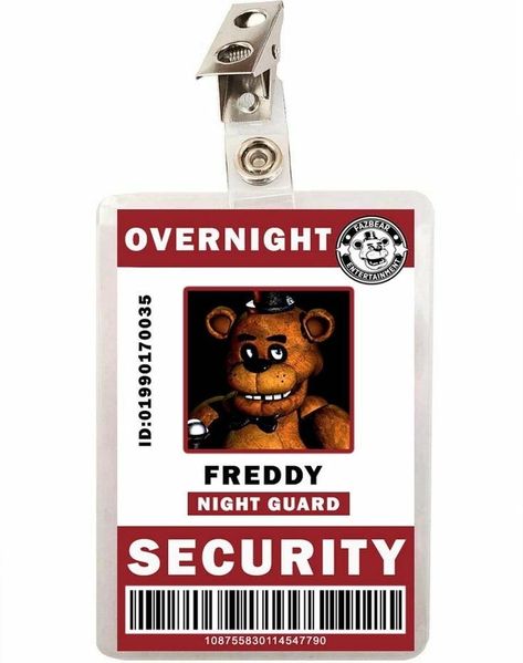 Fnaf Security Badge, Fnaf Badge, Fnaf Jacket, Fanf Drawing, Fnaf Party, Fnaf Security Guards, Fnaf Costume, Fnaf Crafts, Security Badge