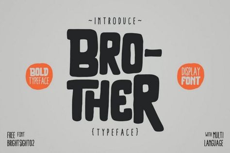 Brother Typeface Creative Presentation Ideas, Typographie Logo, Inspiration Typographie, Typographie Inspiration, Logo Monogramme, Graphisches Design, Web Fonts, Typeface Font, The Font