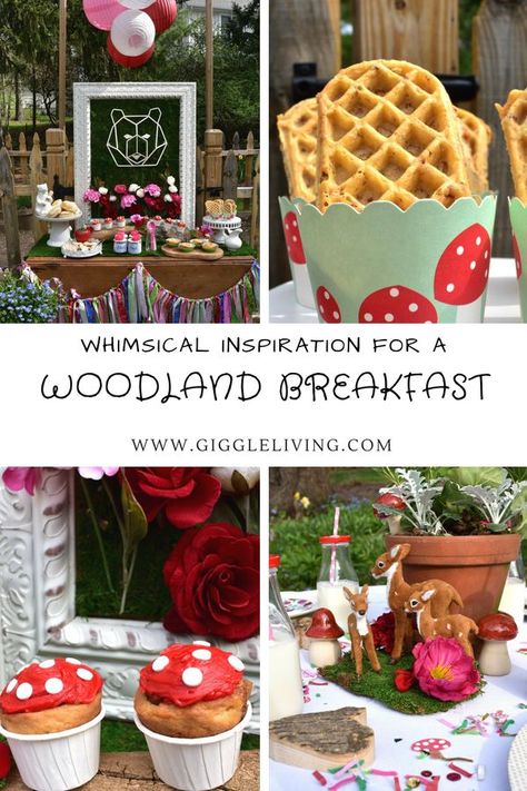 woodland breakfast party/brunch inspiration/sleepover party ideas/woodland theme/toadstool theme/ breakfast buffet inspiration #breakfast #partyideas #breakfastbuffet #woodland #partytheme Breakfast Party Decorations, Sleepover Party Ideas, Party Breakfast, Healthy Breakfast Casserole, Breakfast Party Foods, Forest Book, Nature Party, Breakfast Crockpot Recipes, Best Breakfast Casserole