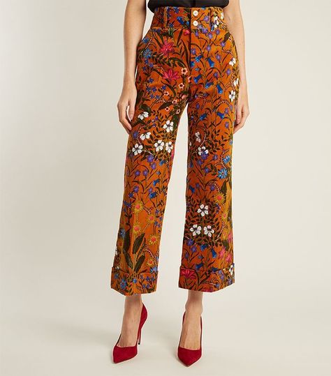 Gucci Floral, Winter Leggings, Neue Outfits, Cooler Look, Print Pants, Hippie Outfits, Soft Grunge, Cropped Trousers, Looks Style