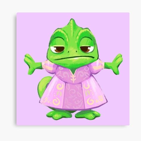 "Pascal in a dress - Tangled" by Nunes designs ❥ | Redbubble Chalk Art, Tangled, Chalk, This Year, Van, Disney, Birthday, Green, Pink