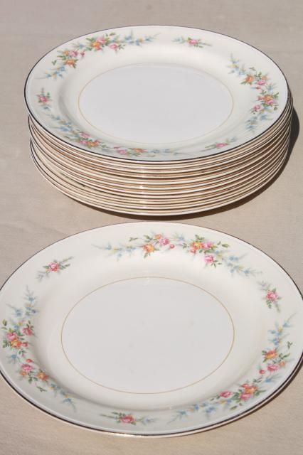 vintage Homer Laughlin eggshell Nautilus china dinner plates, Cashmere pattern floral Homer Laughlin Vintage Patterns, Retro Plates, Antique China Dishes, Homer Laughlin Dishes, Assiette Design, Vintage Dishes Antiques, Medical Images, Vintage Dinnerware Set, Vintage Steamer Trunk