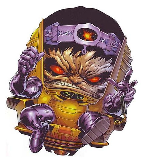 M.O.D.O.K. (acronym for "Mobile Organism Designed Only for Killing") is a fictional character, a supervillain in the Marvel Comics universe. Created by Stan Lee and Jack Kirby he first appeared in Tales of Suspense #93 in 1967. Average technician George Tarleton found his fate forever changed thanks to a random selection by his boss, the Scientist Supreme of A.I.M., who needed a unique, bio-engineered “living computer” in order to plumb the mysteries of the Cosmic Cube. Tarleton was subjected to hideous experiments, mutating his body into a massive-headed being possessing superhuman intelligence and extraordinary psionic powers, the process drove him mad. Given the code-name M.O.D.O.K M.O.D.O.C. ("Mobile Organism Designed Only for Computing"), Tarleton instead turned on his superiors, slaying them all and declaring himself Scientist Supreme. Moreover, he changed his name to M.O.D.O.K., with the “K” standing now for “Killing.” Captain America Villains, Dr Octopus, Deadpool Funny, Strange Tales, Comic Villains, The Scientist, Marvel Villains, Psychic Powers, Marvel Comic Universe