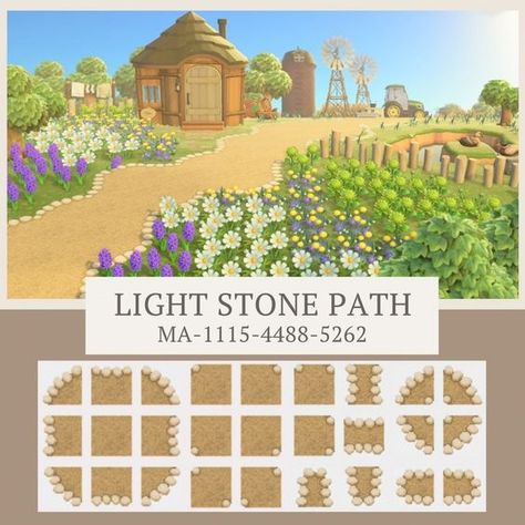 Dirt Codes Animal Crossing, Natural Paths Acnh, Acne Stone Path, Animal Crossing Ground Patterns Code, Gravel Path Acnh Code, Acnh Island Road Designs, Animal Crossing Island Custom Designs, Cottage Core Paths Acnh Code, Garden Path Acnh Code