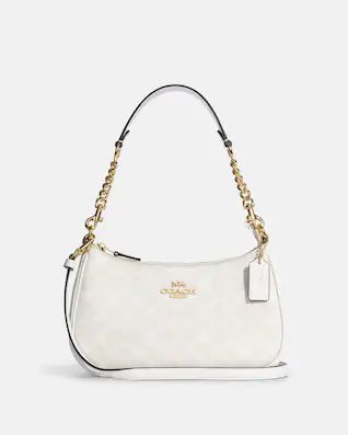 Coach White Crossbody Bag, Coach White Shoulder Bag, Iraq Travel, Pretty Tote Bags, Coach Handbags Outlet, Purse Outfit, Dream Bag, Prom Inspo, Trendy Purses