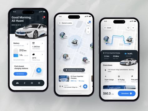 Electric Car Mobile App - Carbit ✨ Car Mobile App, Car Sharing App, Map Images, Car Rental App, Car App, Unique Web Design, Ui Ux 디자인, Car Ui, Ux App Design