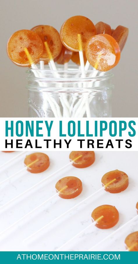 Honey Lollipops, Honey Snacks, Homemade Lollipops, Hard Candy Recipes, Lollipop Recipe, Healthy Candy, Honey Candy, Healthy Honey, Honey Diy