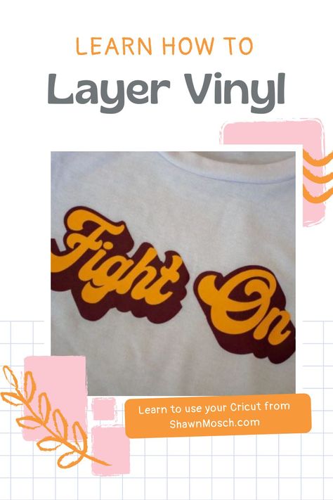 How To Layer Htv Vinyl Cricut, Cricket Shirt Ideas, Layered Vinyl Designs, Vinyl On Shirts, Layering Htv, Cricut Classroom, Cricket Joy Projects Craft Ideas, Cricket Joy, T Shirt Fonts