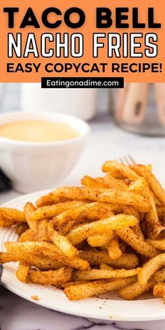 Nacho Fries Recipe, Taco Bell Nacho Fries, Best Chicken Taco Recipe, Easy Chicken Tacos, Bacon Cheese Fries, French Fry Seasoning, Copycat Taco Bell, Tacos Chicken, Healthy Taco Recipes