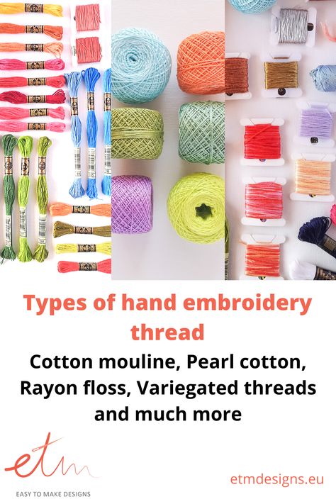 Diy Embroidery Floss Organizer, Embroidery Floss Storage, Types Of Hands, Embroidery Tips, Embroidery Online, Wool Tapestry, Cross Stitch Thread, Embroidery Book, Hand Embroidery Projects