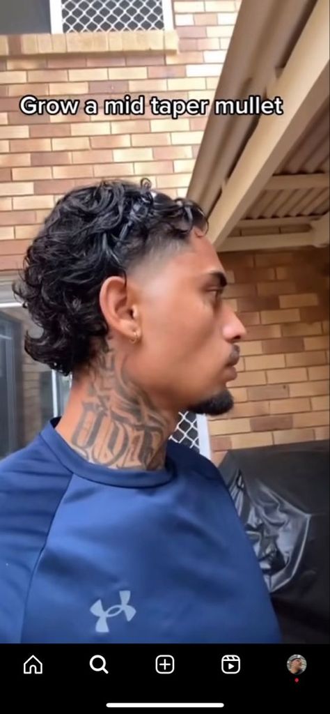 Low Taper With Mullet, Hairband Hairstyle Men, Mens Haircut Beard, High Taper Long Hair, Dark Hair Mullet, Mid Taper Mullet Curly, Slick Back Curly Hair Men, Taper Mullet Curly Hair, Low Taper Mullet Men