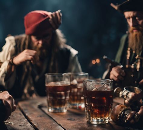 Pirates drinking tavern Pirate Pub Aesthetic, Pirate Alcohol Aesthetic, Pirate Captain Aesthetic Male, Pirate Tavern Aesthetic, Tavern Drinks, Tavern Aesthetic, Pirate Tavern, Pirate Drinks, Dnd Cleric