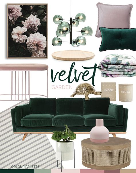 Wood And Green Decor, Green Sofa Living, Green Sofa Living Room, Green Living Room Decor, Gold Living Room, Green Sofa, Home Magazine, Living Room Green, Design Jobs