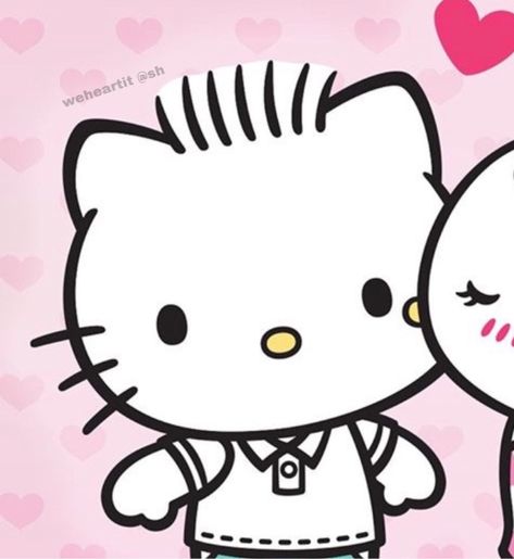 Hello Kitty Couple, Kitty Couple, Hello Kitty Matching, Hello Kitty Pfp, Kitty Pfp, Kitty Wallpaper, Hello Kitty Wallpaper, Matching Pfp, We Heart It