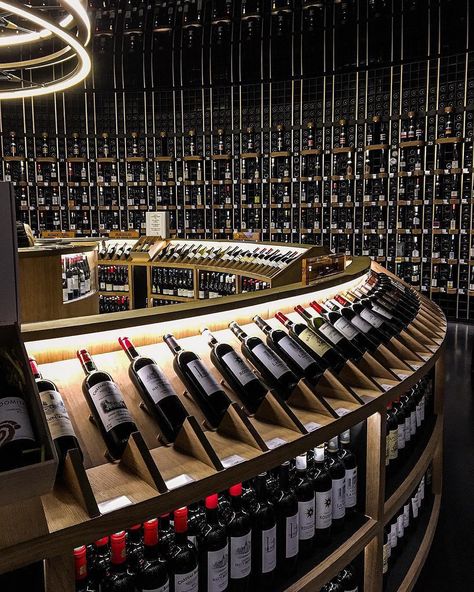 Wine Store Design, Wine Shop Interior, Home Wine Cellars, Wine Tasting Room, Wine Cellar Design, Cellar Design, Wine Shelves, Wine Wall, Wine Display