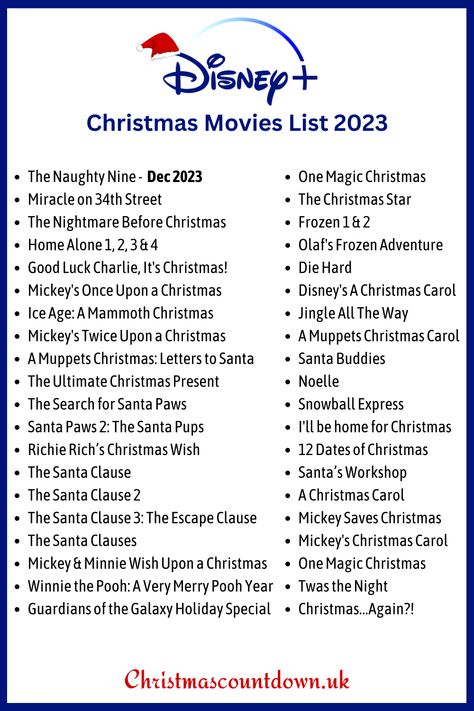 Disney+ Christmas Movies list 2023 Ernest Saves Christmas, Disney Christmas Movies, Muppets Christmas, Christmas Movies List, Xmas Movies, Christmas Movie Night, Miracle On 34th Street, Muppet Christmas Carol, Christmas Films