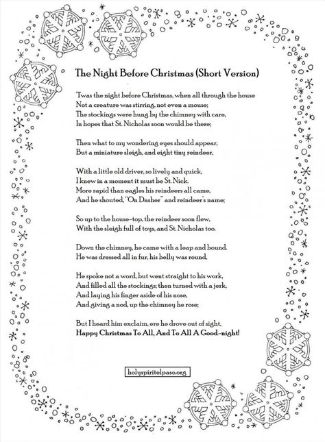 Twas The Night Before Christmas Poem, Christmas In Heaven Poem, Heaven Poems, Christmas Poem, Christmas Classroom Door, Christmas Tv, Twas The Night Before Christmas, Christmas Jokes, Christmas In Heaven