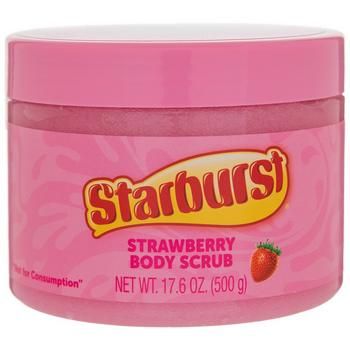 Dimensions: 2.63" x 3.5" Net Weight: 17.6 Ounces(500g) Color: Pink Scent: Strawberry Care & Safety: Apply To Clean Damp Skin Quantity: 1 Exfoliate in sweet style by using this Starburst Strawberry Body Scrub. This pink scrub is scented like strawberry Starburst candies and has a granular texture to give your skin a soft and supple touch. Add it to your skincare routine to relax and treat yourself after a busy day! Strawberry Body Scrub, Strawberry Starburst, Kids Skin Care, Pink Scrubs, Sephora Skin Care, Top Skin Care Products, Sugar Body Scrub, Pretty Skin Care, Skin Care Items