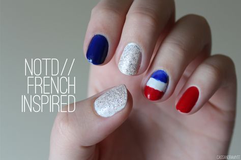 ❤ French Flag Nails, France Nails, French Exit, Flag Nails, Paris Nails, Emerald Nails, Extension Designs, Polish Ideas, Inspired Nails