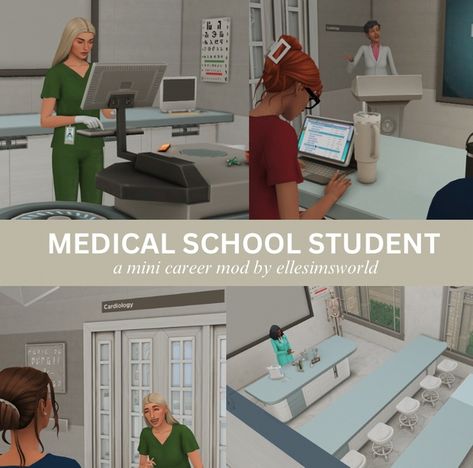 Medical School Student Mod | Sims 4 | ellesimsworld Sims 4 Hobby Mod, Sims 4 Bartender Outfit, Sims 4 5 Columns Cas, Sims 4 Medical School, Sims 4 Hotel Mod, Sims 4 Medical Cc, Sims 4 Doctor Cc, Sims 4 Cheerleader Cc, Sims 4 Whicked Wims