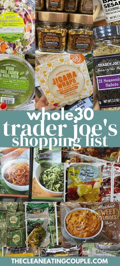 I've put together The Best Whole30 Trader Joe's Shopping List you'll find! Check out all of my favorite Whole30 approved Trader Joe's finds! You'll also find meal ideas and recipes! Whole 30 Trader Joes, Healthy Trader Joes Recipes, Healthy Trader Joes, Trader Joe's Shopping List, Trader Joes Recipes Dinner, Whole 30 Approved Foods, Trader Joes Meal Planning, Trader Joes Recipes Healthy, Trader Joes Shopping List