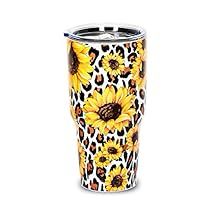 Sunflower Stuff, Leopard Print Gifts, Sunflower Tumbler, Hand Hold, Sunflower Gifts, Car Bike, Printed Cups, 30 Oz Tumbler, Travel Coffee Mugs