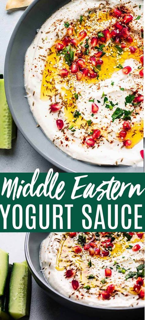 Yogurt Dip For Veggies, Garlic Chickpeas, Kids Yogurt, Tahini Dip, Greek Yogurt Sauce, Greek Yogurt Dips, Xmas Recipes, Lamb Kebabs, Yogurt Dip