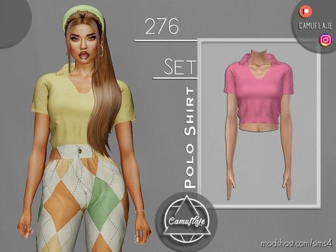 SET 276 – Diamond Plaid Pants + Polo Shirt mod for Sims 4 at ModsHost! Fashion trendy set that includes a polo shirt & diamond plaid pants. Part of a set New mesh Compatible with the base game HQ All LODs (I recommend using it on very high settings) Total 4 Swatches #sims #sims4cc #gaming #mods #videogames Mod For Sims 4, Marvelous Designer, Sims Community, Sims 4 Clothing, Plaid Pants, Sims 4 Mods, Sims Resource, Sims Cc, The Sims