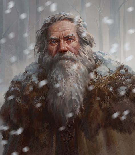 ArtStation - Winter Woodsman Fantasy Story Ideas, Dragon Rpg, Paintings And Drawings, Fantasy Portraits, Fantasy Story, Dungeons And Dragons Characters, Dnd Art, Fantasy Male, Wow Art