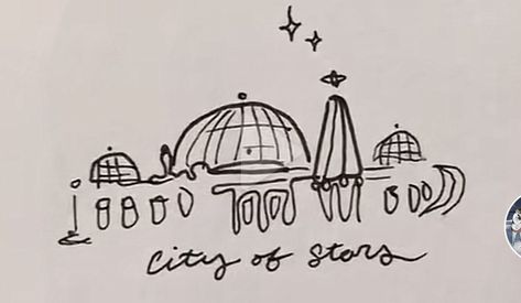 La La Land Observatory, La La Land Tattoo, La La Land Art, Theatre Tattoo, Here's To The Fools Who Dream, City Of Stars, Bestie Tattoo, Small Tats, Lala Land